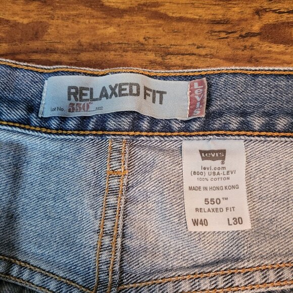 Vtg Levi's Jeans Mens 40x30 Measures 38x30 Relaxed Fit 550 Medium Light Y2K - Picture 4 of 9